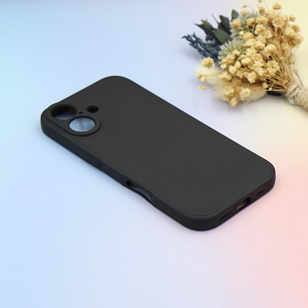 Чехол силиконовый для iPhone 17, с микрофиброй внутри, с защитой камеры, X-CASE, черный