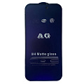 Защитное стекло на iPhone 15 Pro Max, Anti-blue ray матовый черный, X-CASE