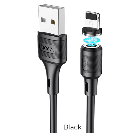 USB дата кабель Lightning, HOCO, X52, магнитный, черный