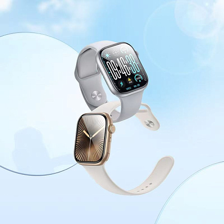 Умные часы Y30 спортивные Smart watch Hoco с поддержкой звонков, серебро