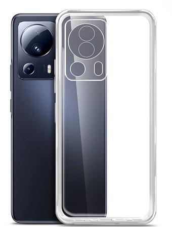Чехол силиконовый для Xiaomi 13 Lite, c защитой камеры, X-CASE, прозрачный