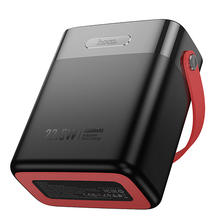 Универсальный Доп. Аккумулятор 80000mAh, J143, HOCO, выход: 1 USB 22.5W+ 2 USB 5V/2+2 PD 20W, черный