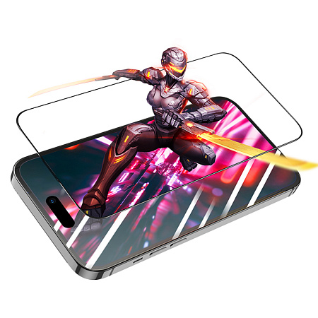 Защитное стекло для iPhone 14 Pro, A32, HOCO, AR Anti-reflection tempered glass, черное