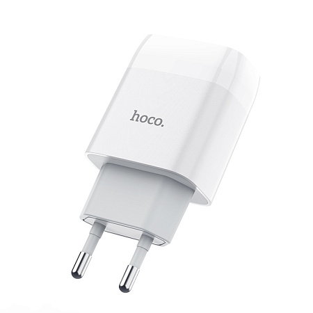 Сетевое зарядное устройство, 2 USB 2.4A (C73A), HOCO, белый