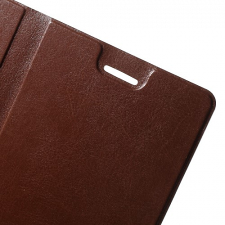 Чехол-книжка для Lenovo Phab Plus, боковой, коричневый