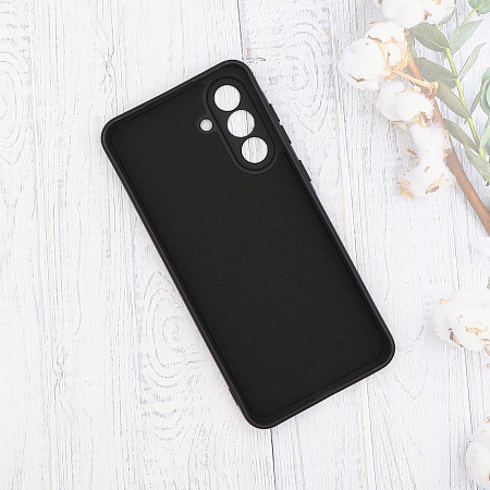 Чехол силиконовый для Samsung Galaxy S25 (5G), с микрофиброй внутри, с защитой камеры, X-CASE, черный