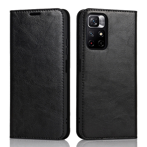 Чехол-книжка для Xiaomi Redmi Note 11 Pro 4G/Note 11E Pro 5G/11 Pro 5G/11Pro Plus 5G/12 Pro 4G, боковой, экокожа, черный