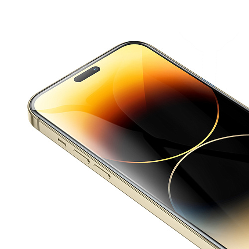 Защитное стекло для iPhone 14 Pro, A34, HOCO, 9D large arc dustproof glass, черное