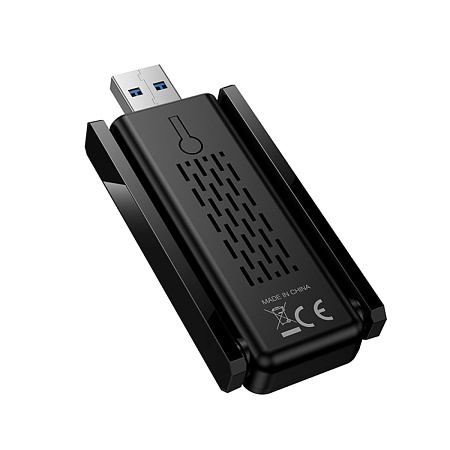 Адаптер WiFi6 USB, HI34, HOCO, 2 антенны, вес: 40g, цвет черный