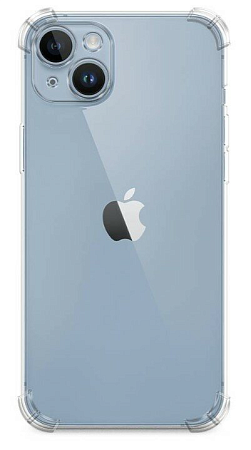 Чехол силиконовый для iPhone 14 Plus (6.7), усиленные края, c защитой камеры, X-CASE, прозрачный