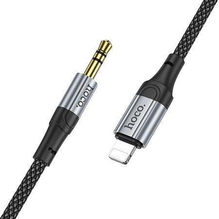 AUX Audio кабель 3,5 мм на Lightning, UPA26, HOCO, черный