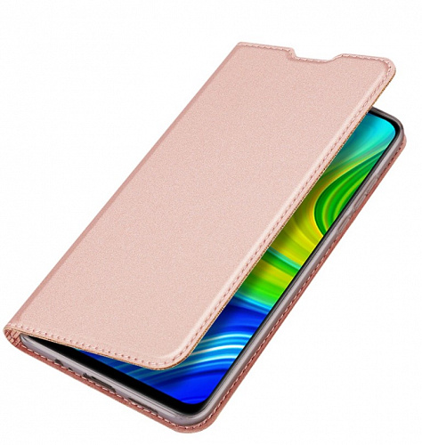 Чехол-книжка для Xiaomi Redmi Note 9/Redmi 10X, DU DU, боковая, розовая