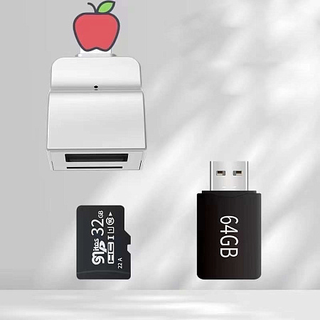 Картридер Type-C на Micro SD+OTG (USB 3.0), металл, серебро