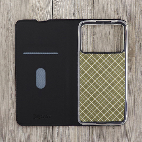 Чехол-книжка для Xiaomi Poco X6 Pro/Redmi K70E, X-CASE, боковой, черный