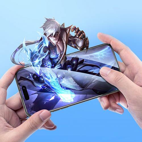 Защитное стекло для iPhone 16 Pro/17, G14, HOCO, Guardian shield series full-screen HD tempered glass, черное