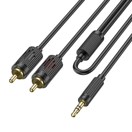 Кабель с Jack 3.5 на RCA, UPA28, HOCO, колокольчики, черный