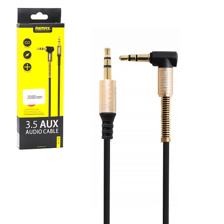 AUX Audio кабель 3,5 мм, Remax (P-14), угловой, 2м