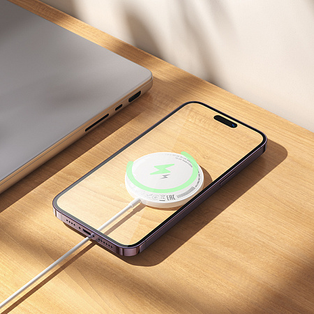 Беспроводное зарядное устройство, CW61, HOCO, Magsafe, белый