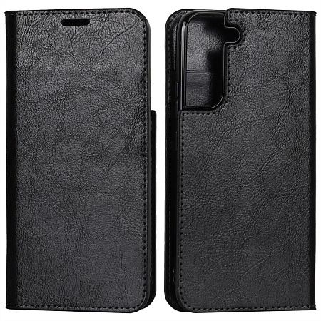 Чехол-книжка для Samsung Galaxy S22 Plus, боковой, экокожа, черный