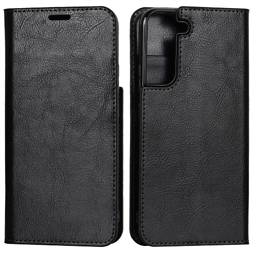 Чехол-книжка для Samsung Galaxy S22 Plus, боковой, экокожа, черный
