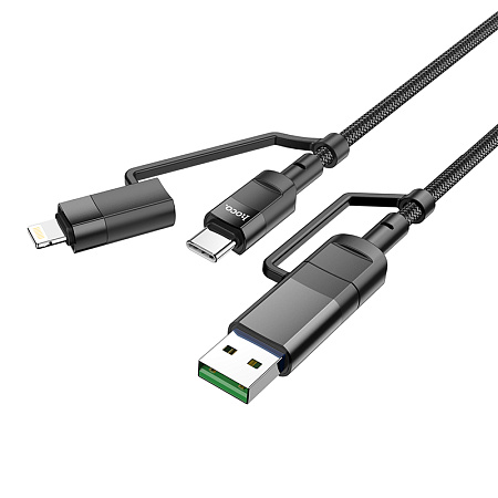 USB   4  1, USB-A to Type-C/Lightning  Type-C to Type-C/Lightning, U106, HOCO, 