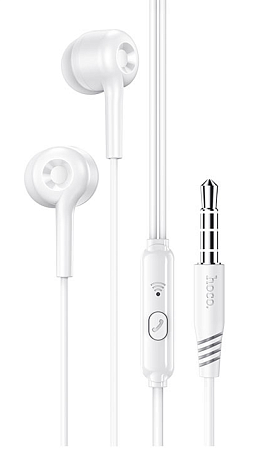 Проводные наушники M82, La musique universal earphones, HOCO, вакуумные с микрофоном, белые