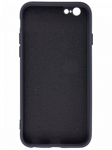 Чехол силиконовый для iPhone 6/6s, с микрофиброй внутри, с защитой камеры, X-CASE, черный