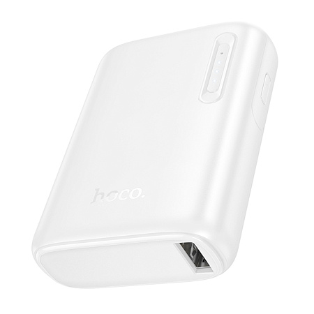 Универсальный Доп. Аккумулятор 5000mAh, J158, HOCO, выход: 1 USB: 5V/2, белый