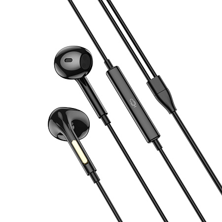Проводные наушники M92, Plumelet wire-controlled earphones with mic, HOCO, черные