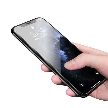 Защитное стекло на iPhone XS Max/11 Pro Max (G8), HOCO, 3D Full screen fine edge anti-fall tempered glass, черное