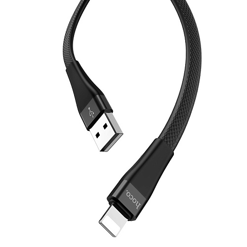USB дата кабель Lightning, HOCO, S4 with timing display, черный