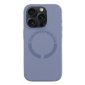 Чехол-накладка для iPhone 15 Pro, Silicon Case, магнитный (MagSafe), без лого, X-CASE, светло-голубой