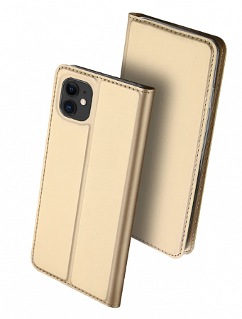Чехол-книжка для iPhone 11, DU DU, боковой, золотой