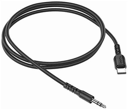 AUX Audio кабель 3,5 мм на Type-C, UPA17, HOCO, черный