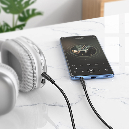 AUX Audio кабель 3,5 мм, UPA24, HOCO, черный