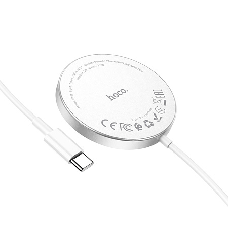 Беспроводное зарядное устройство, CW41, Type-C, HOCO, Deligh 3-in-1, Magnetic, белый