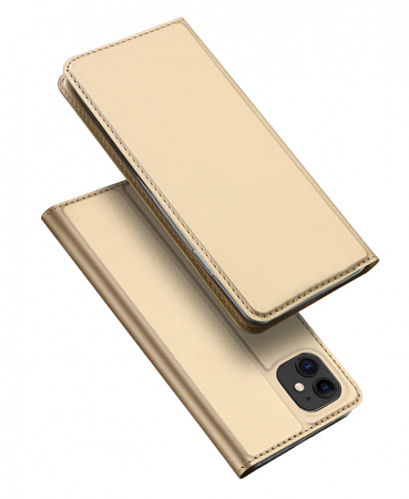 Чехол-книжка для iPhone 11, DU DU, боковой, золотой