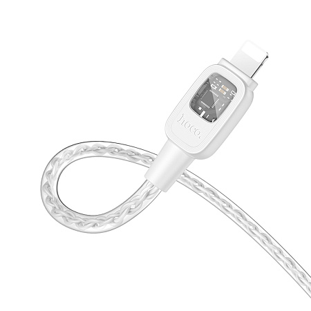 USB дата кабель Lightning, HOCO, U124, 1.2м, серый