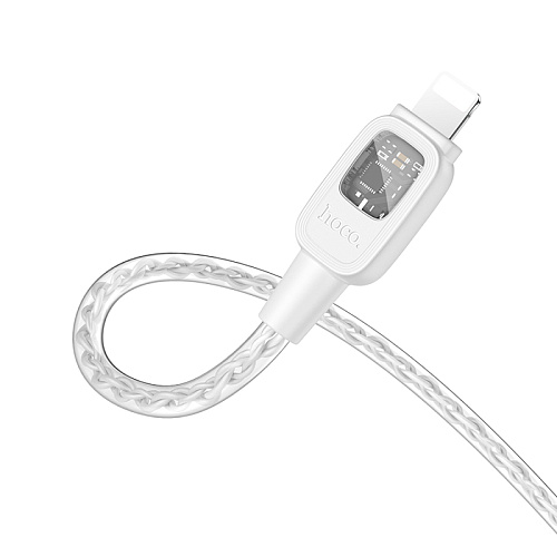 USB дата кабель Lightning, HOCO, U124, 1.2м, серый
