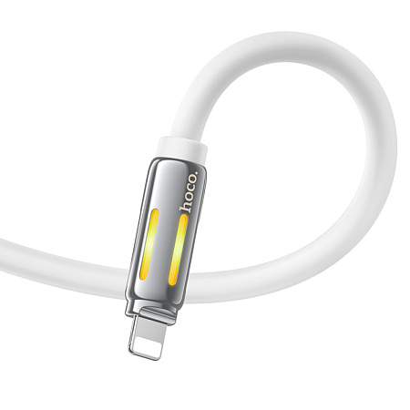 USB дата кабель Lightning, HOCO, U136, 1.2м, белый