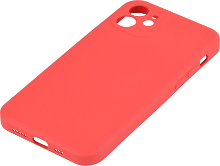 Чехол силиконовый для iPhone 12 (6.1), good quality, с защитой камеры, X-CASE, красный