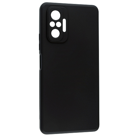 Чехол силиконовый для Xiaomi Redmi Note 10 (4G)/Note 10S, с микрофиброй внутри, с защитой камеры, X-CASE, черный