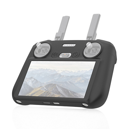 Силиконовый чехол для пульта DJI Mini 4 Pro / Air 3 / DJI RC 2 с экраном, PULUZ, черный