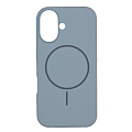 Чехол-накладка для iPhone 16, Silicon Case, магнитный (MagSafe), без лого, X-CASE, светло-голубой