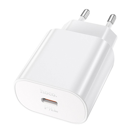 Сетевое зарядное устройство, 1 PD 25W (N22), HOCO, Безопасный сертификат, белый