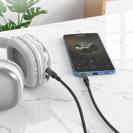 AUX Audio кабель 3,5 мм, UPA27, HOCO, черный
