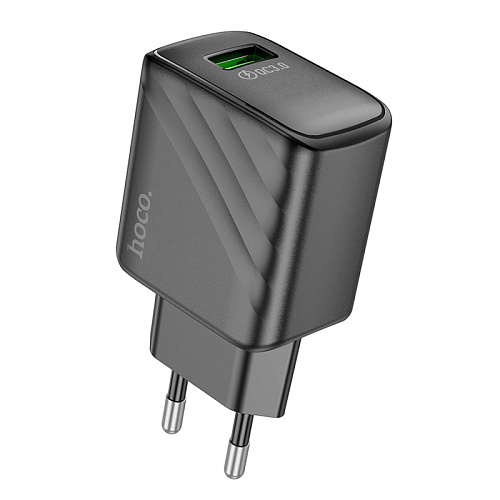 Сетевое зарядное устройство, 1 USB 3.0 QC 18W (CS21A), HOCO, черный