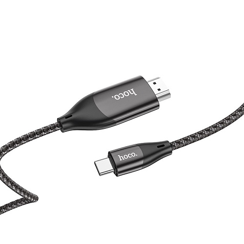 HDMI кабель на Type-C, UA16, HOCO, 2м, metal gray
