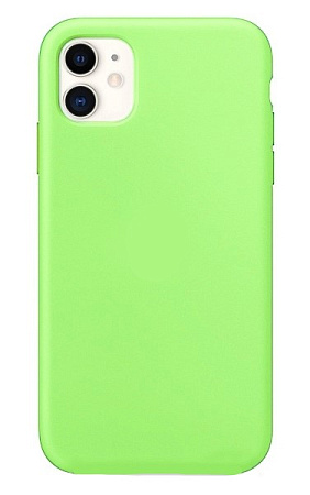 Чехол - накладка для iPhone 11, Silicon Case, без лого, салатовый