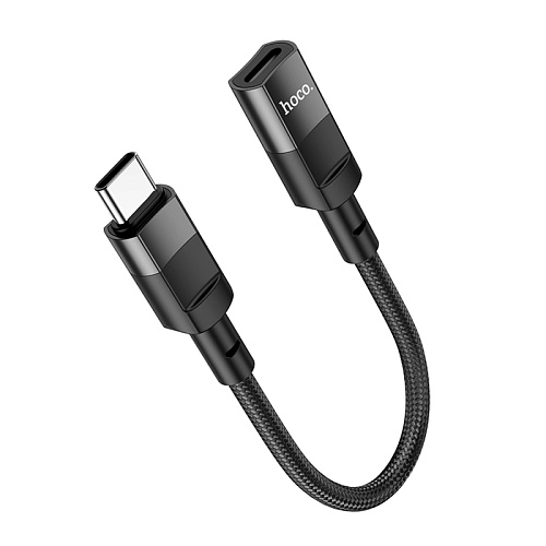 Кабель с Type-C (папа) на Lightning (мама), 0.1 m, HOCO, U107, черный
